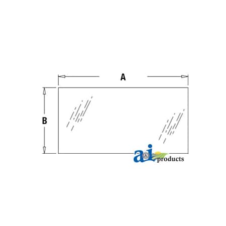A & I Products Glass, Rear, Middle 52.75" x33.5" x4.25" A-T242699